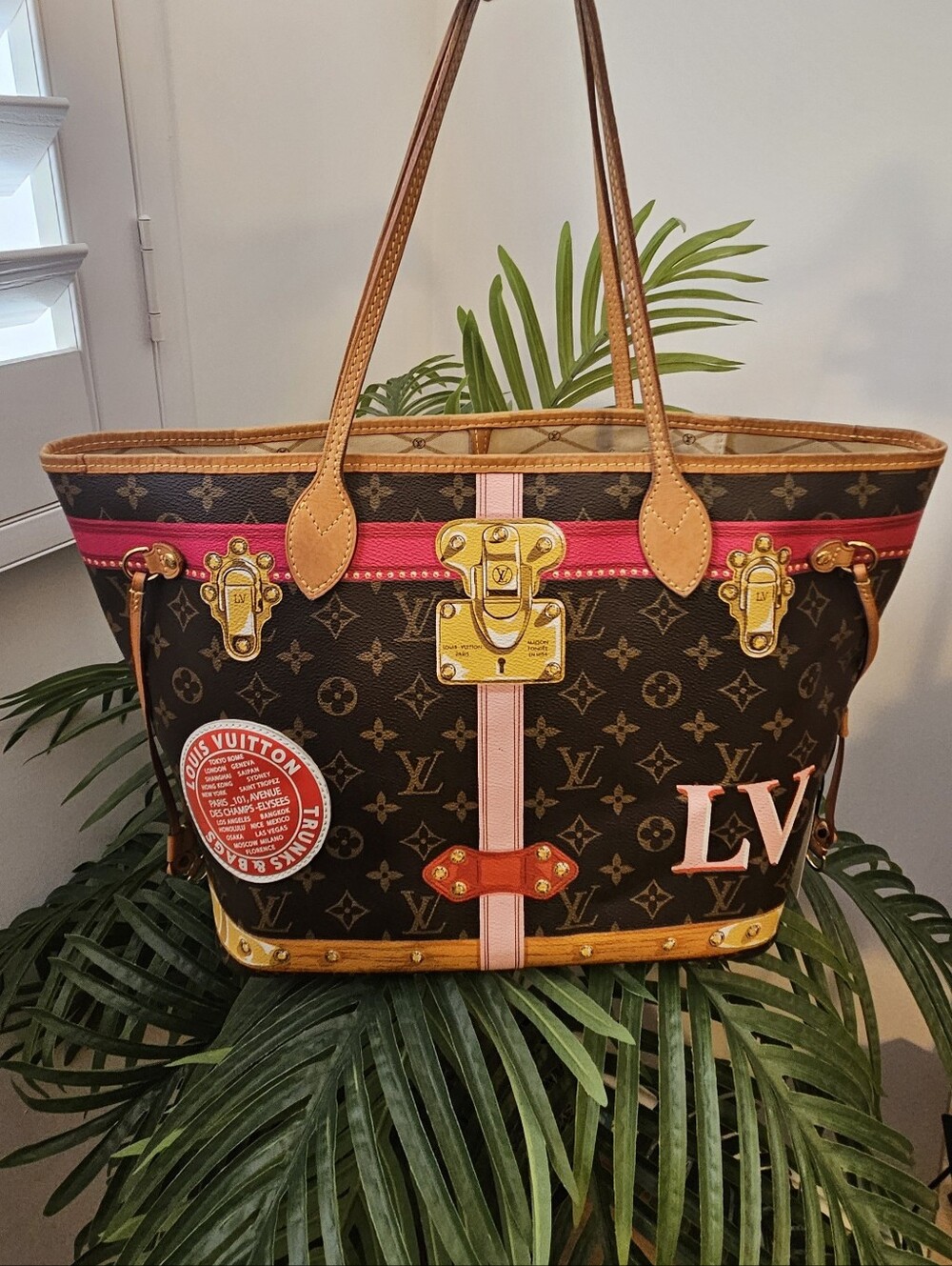 💖 Louis Vuitton Neverfull MM Summer Trunks Neo Collection Tote